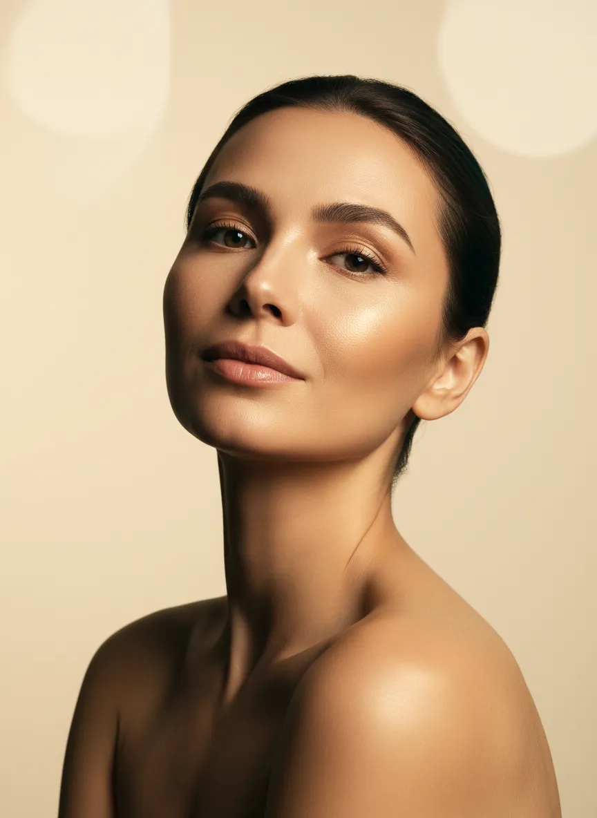 A portrait conveying timeless beauty and slowed aging