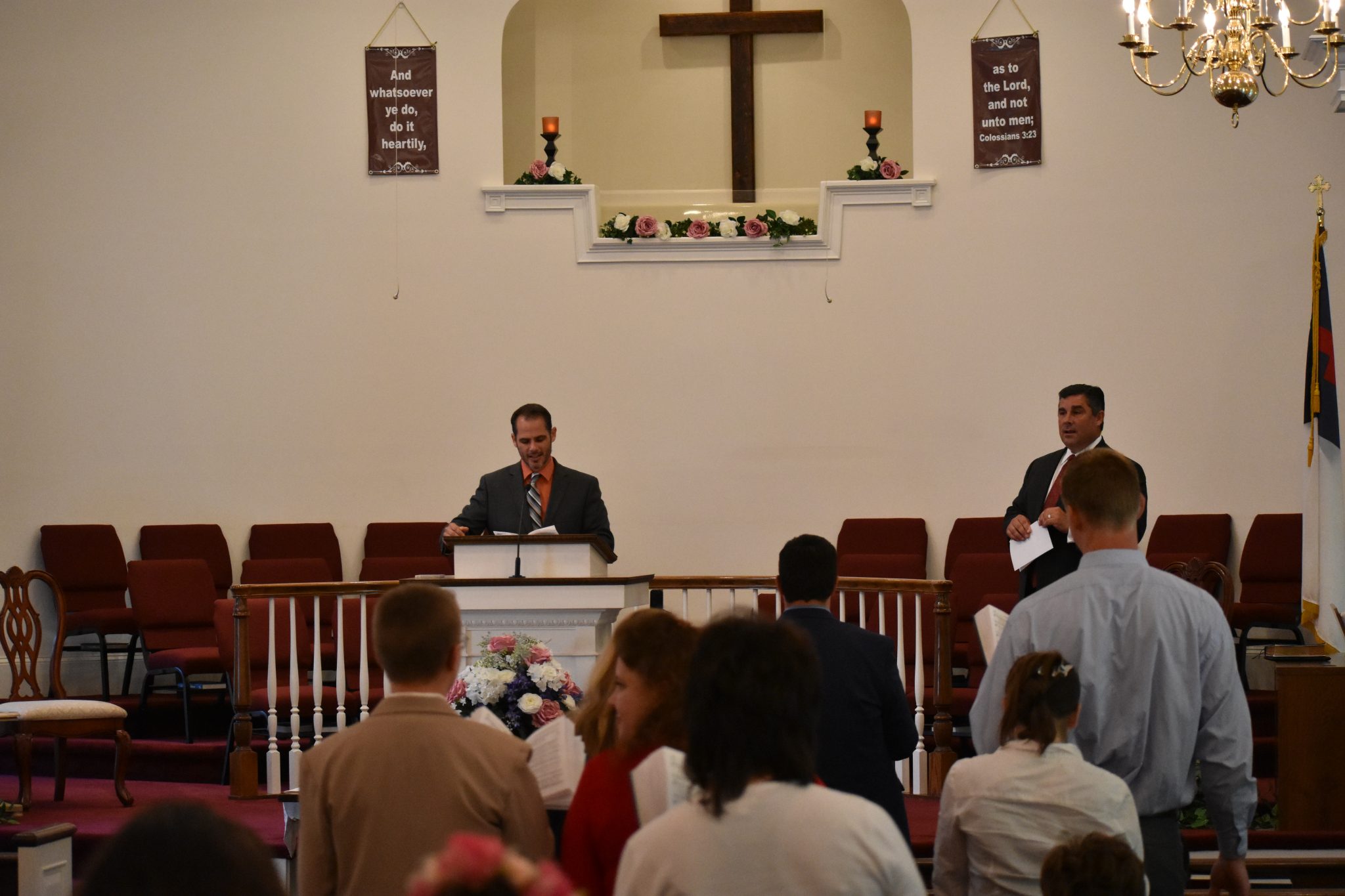 Church service congregation