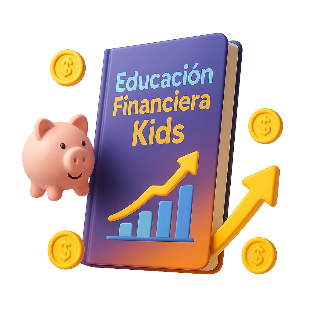 Mockup del eBook de educación financiera para niños