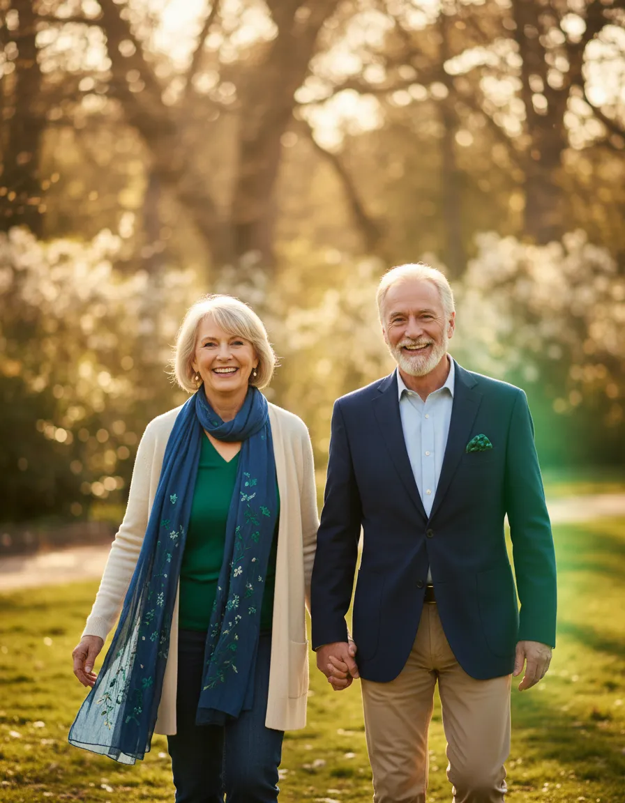 Senior couple feeling reassured about final expense coverage