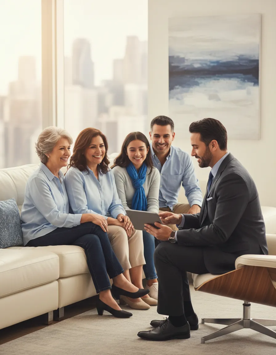 Familia protegida por seguros internacionales