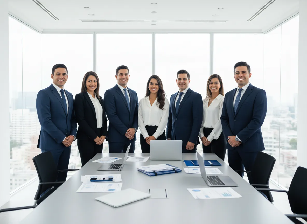 Equipo de asesores de seguros profesionales