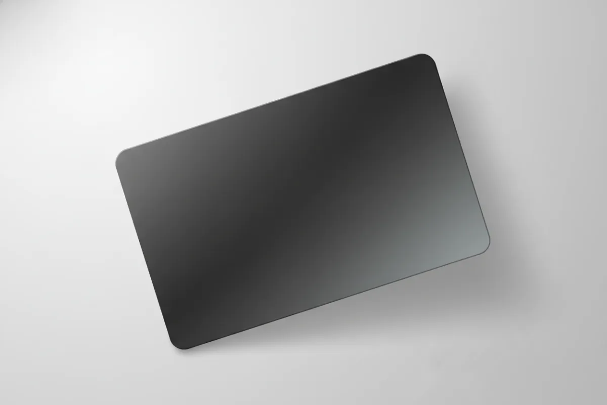 A minimalist digital illustration of a teal gift card with abstract linear accents. The card is centered on a soft, neutral background, with clean lines and a contemporary feel. The style is crisp and uncluttered, conveying a sense of freshness and modernity.