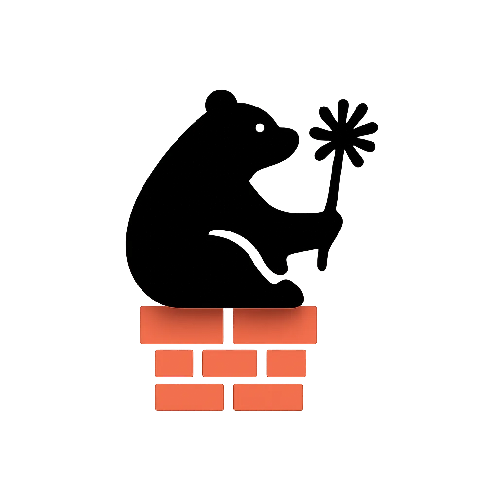 Black Bear Chimney Sweep Logo