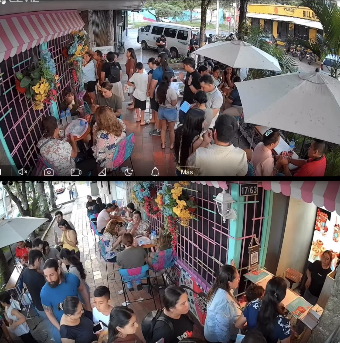 Multitud de clientes en negocio físico