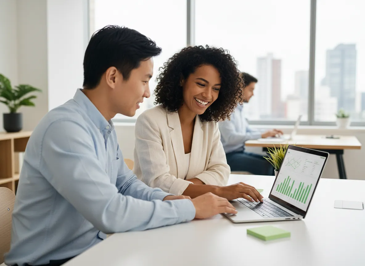 Equipe de marketing da Ryvor analisando resultados digitais