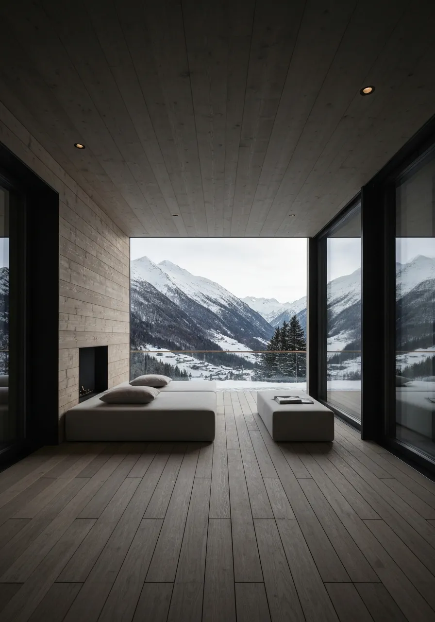 Refugio alpino contemporáneo