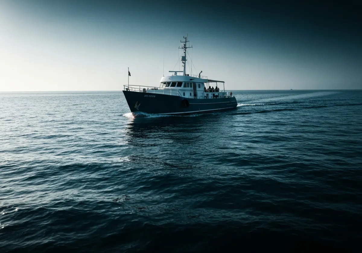 Ship crossing a vast ocean during a seasonal repositioning