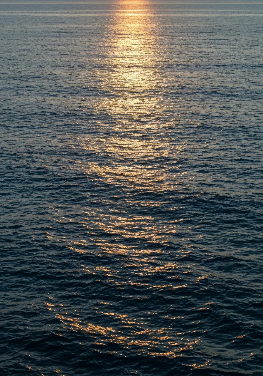 Deep oceanic view representing world cruises and grand traverses