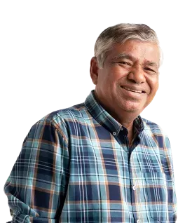 Older adult smiling