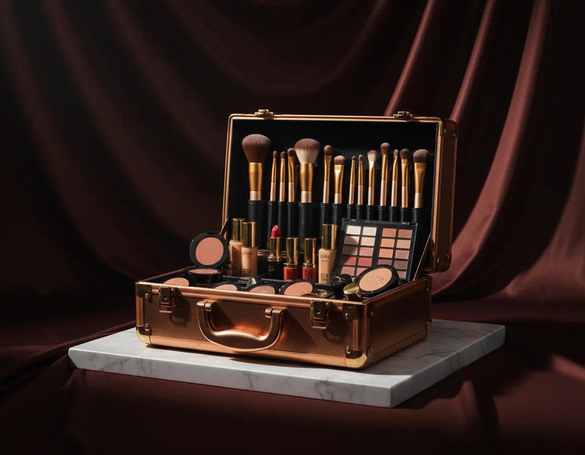 Luxury signature makeup suitcase and high-end products