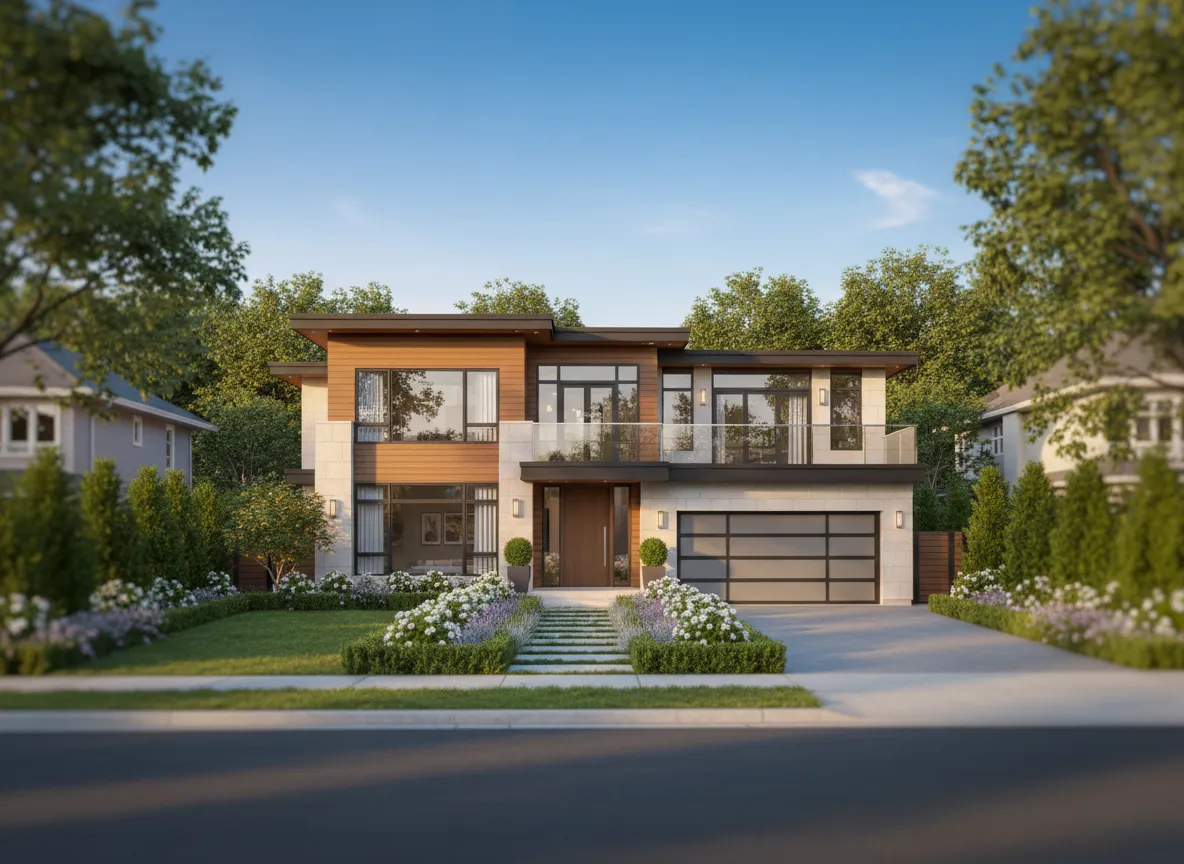 Modern family home exterior