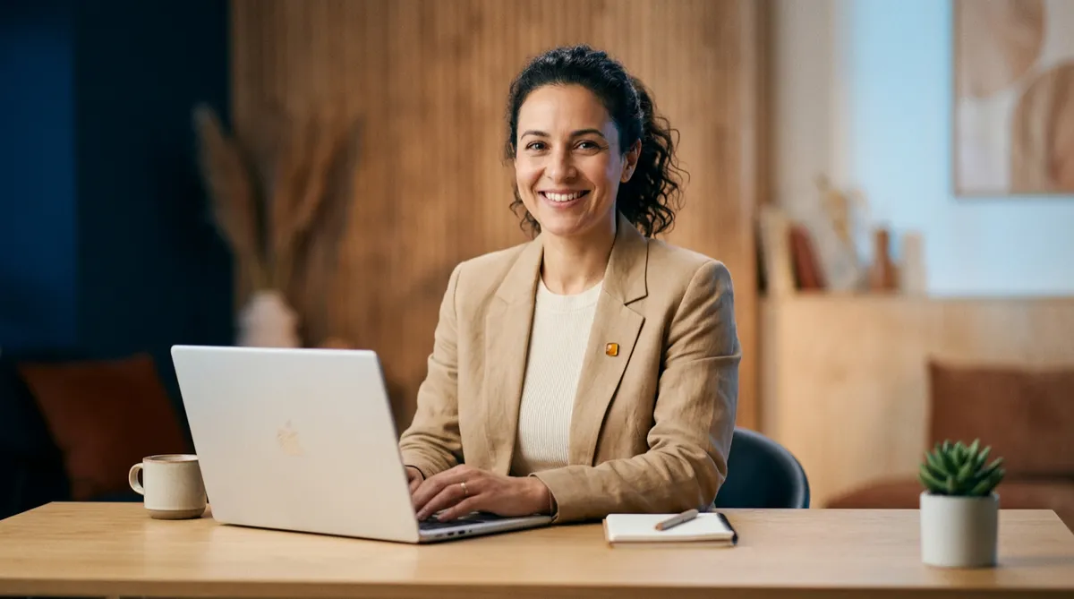 Local business owner using modern automated workflow system