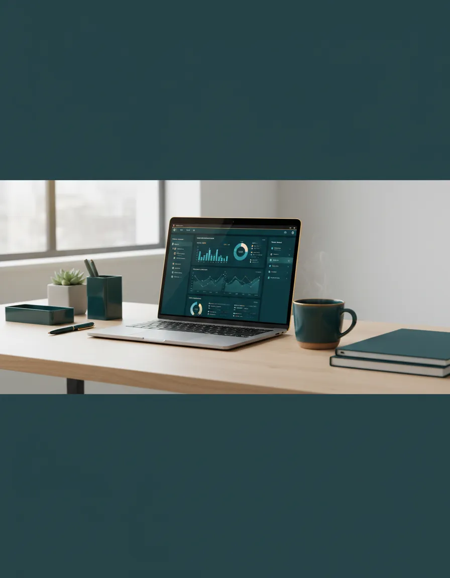 Modern workspace financial dashboard