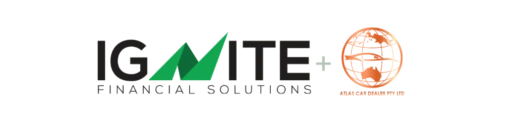 Ignite Financial Solutions and Atlas Car Dealer Partnership Logo