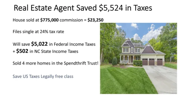 Real Estate Agent tax savings case study · Rating: ★ 4.8 (editable overlay placeholder) · Decorative overlay (aria-hidden)