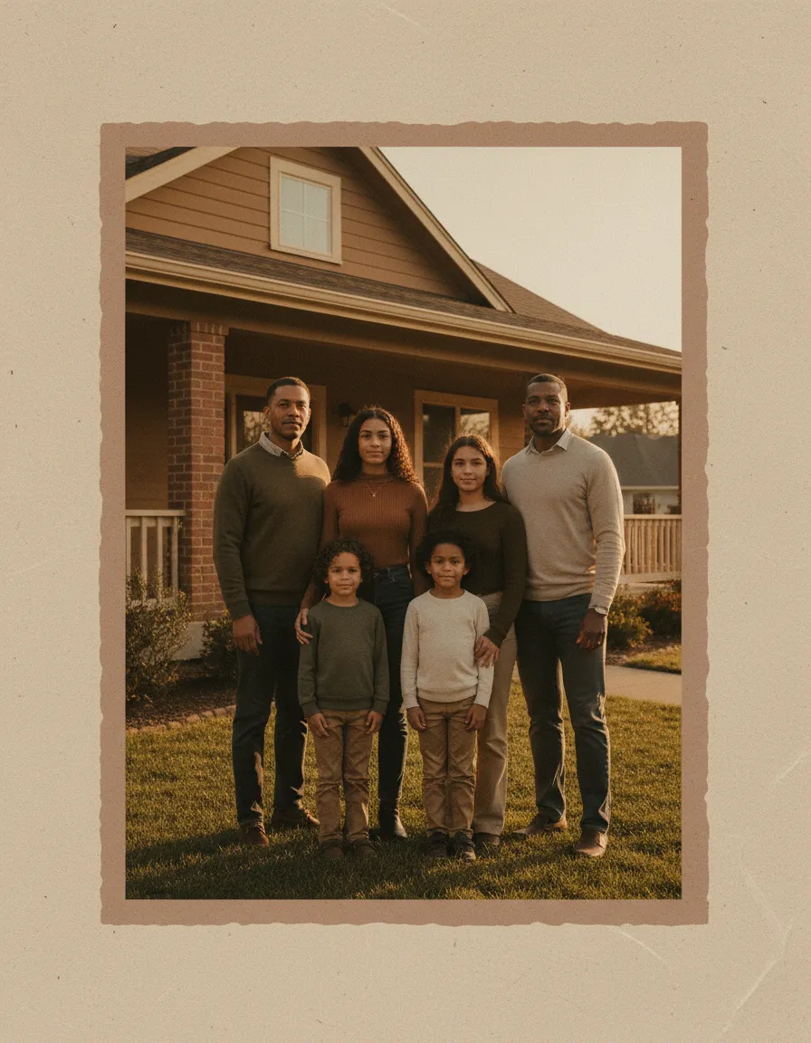 Deckled edge portrait illustrating housing justice