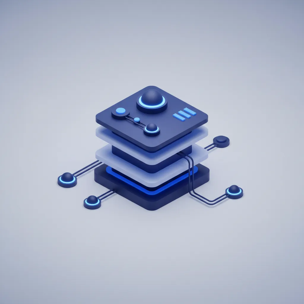 Abstract system visual representing scale and architecture