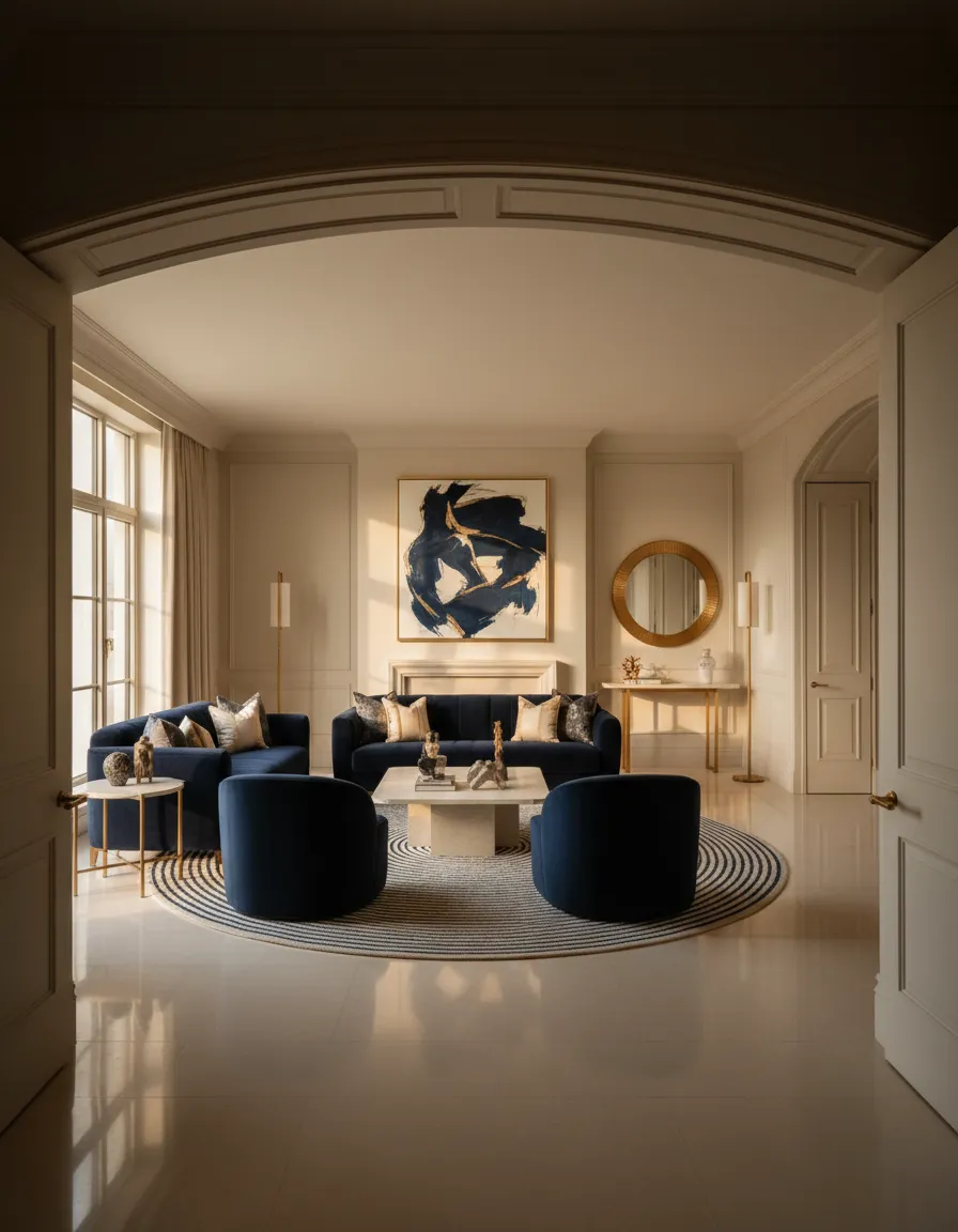 High-end architectural view of a luxury real estate property