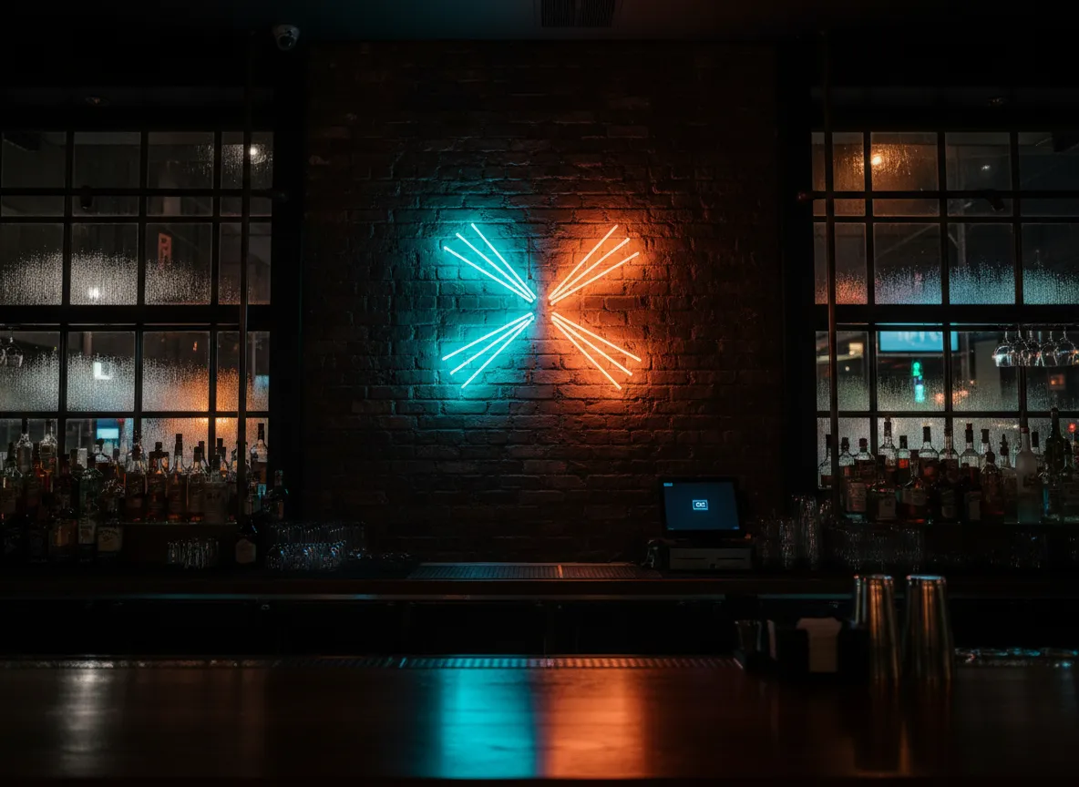 Custom neon sign installed for Houston bar interior