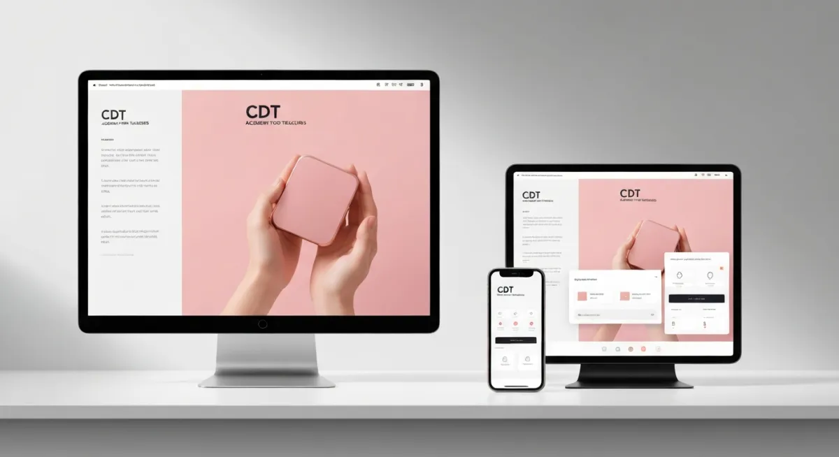 Mockups de alta fidelidad del dashboard de la plataforma en dispositivos de escritorio, tablet y móviles