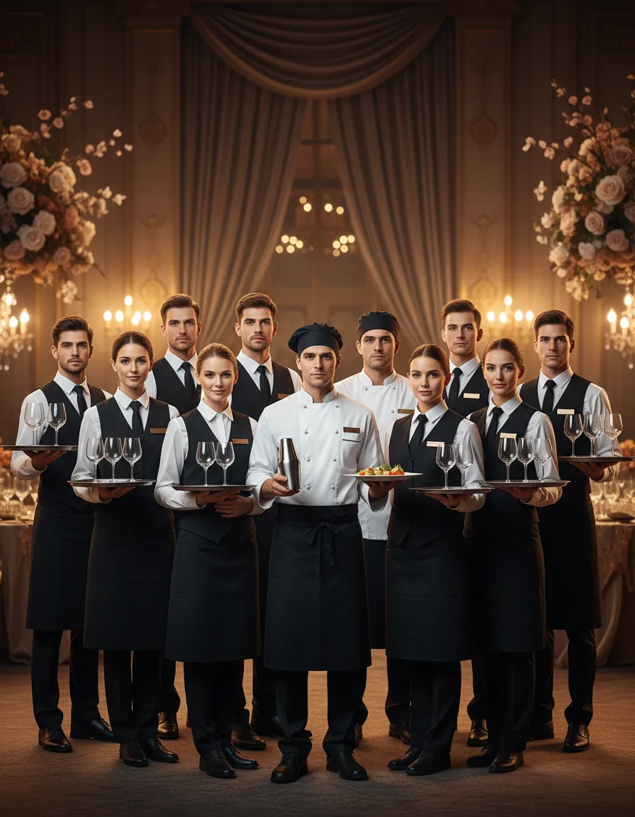 Professional event and hospitality staffing team in Orlando