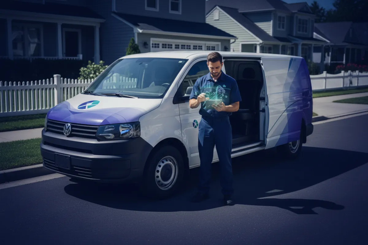 Plumber fixing pipes home services