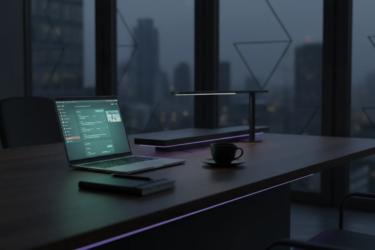 Solo professional consultant at desk