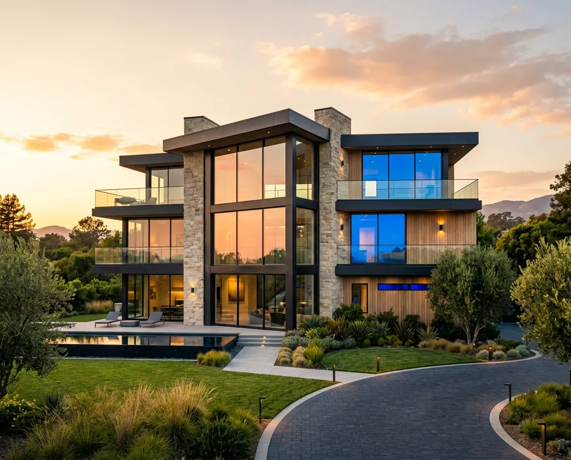 Modern luxury investment properties and commercial real estate portfolio architecture