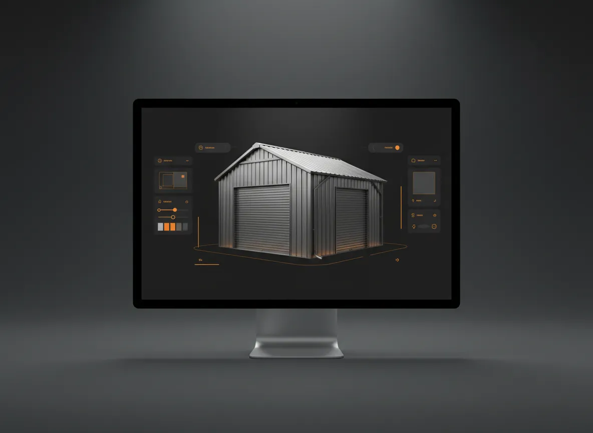 3D metal building configurator preview