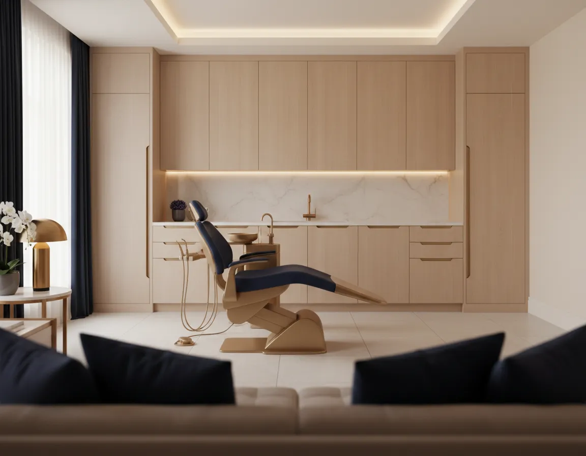 Premium dental clinic setting with specialist