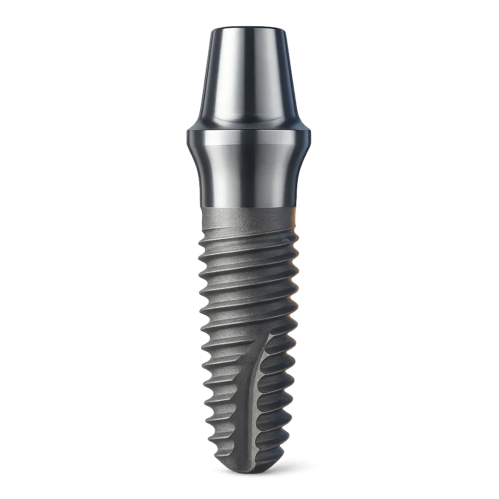 Technical cross-section of a premium dental implant
