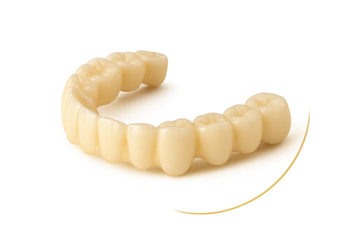 Premium final zirconia arch for full-arch dental implants