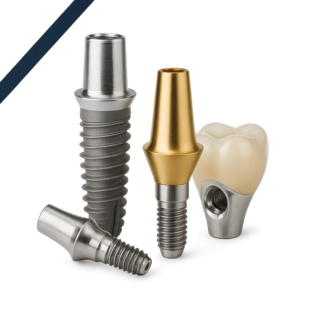 Premium dental implant materials used for full mouth restorations