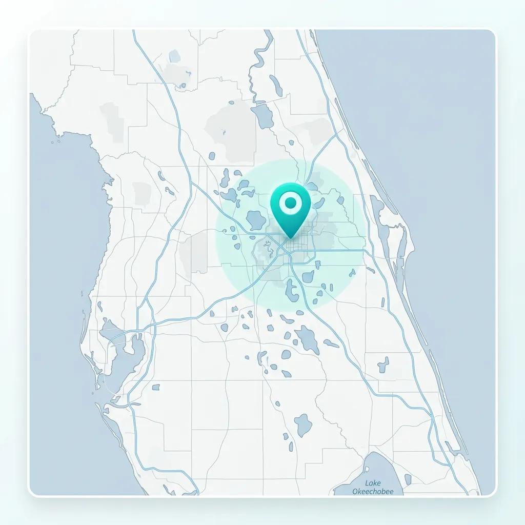 Mapa indicando la ubicación de Medcap Health & Beauty Institute en Orlando