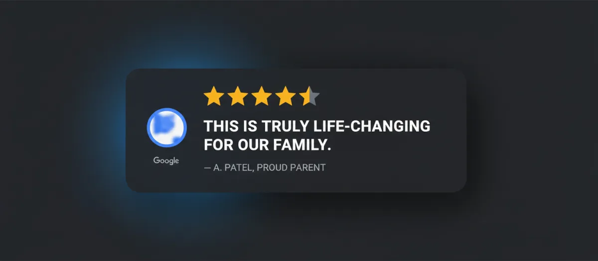 Another 5-Star Google Review from a parent