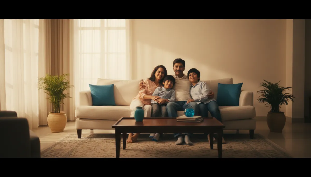 A family enjoying peace of mind without financial stress
