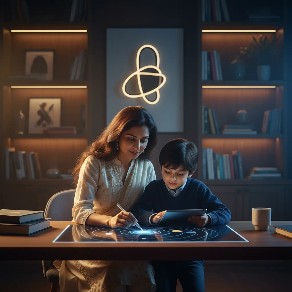 Happy parent and child studying together - Upasana Consultancy