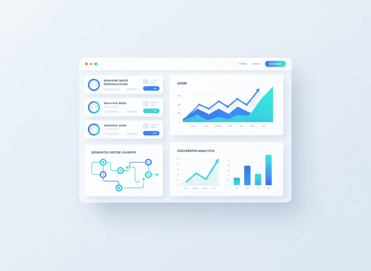 Smart website dashboard with personalization and conversion analytics