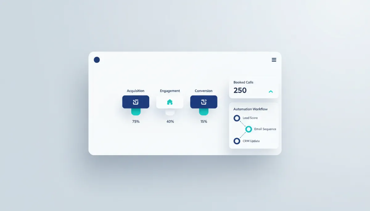 Samchel AI funnel dashboard and automation workflow preview