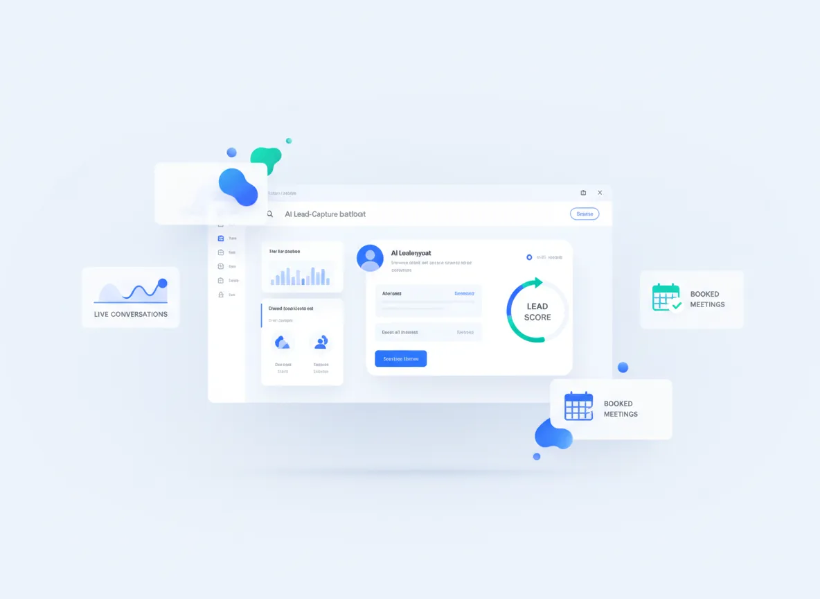 Dashboard preview of Samchel AI Chatbot lead capture and conversations