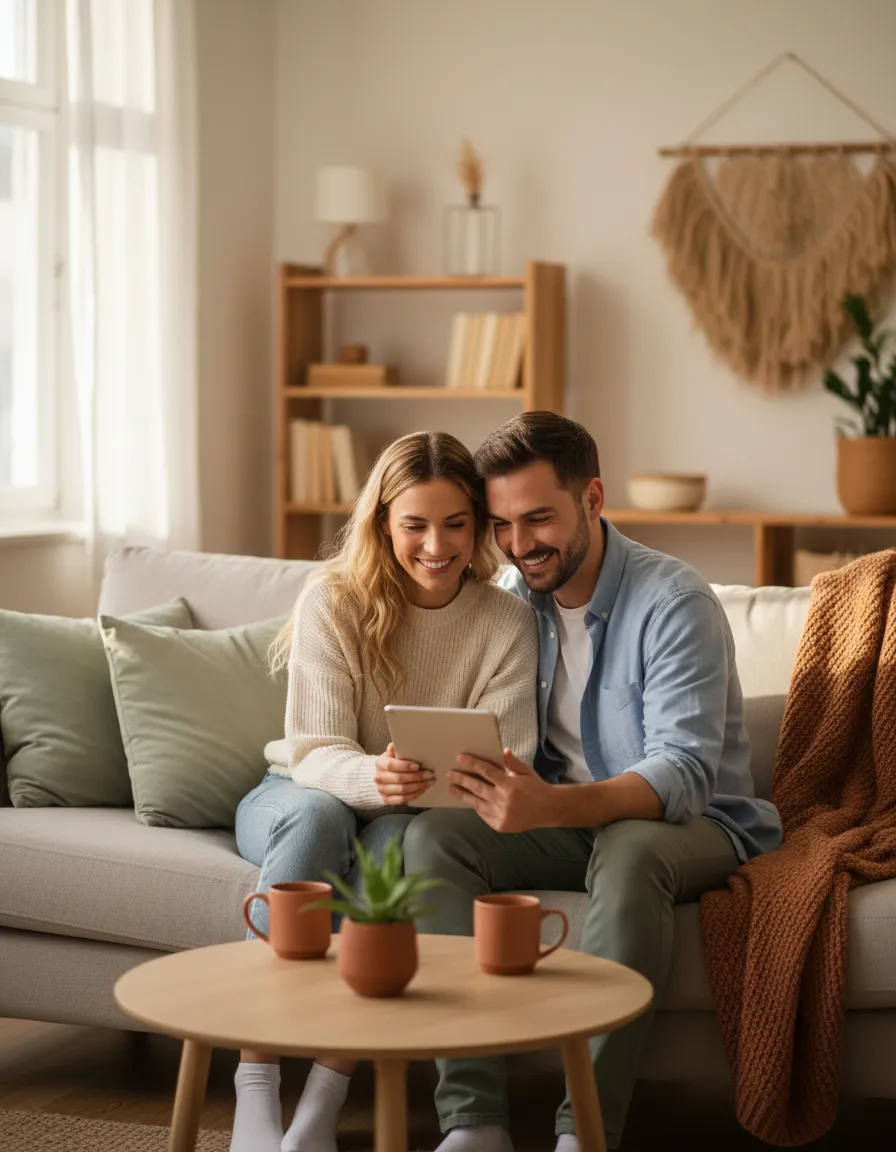 Warm lifestyle photo of someone comfortably learning at home