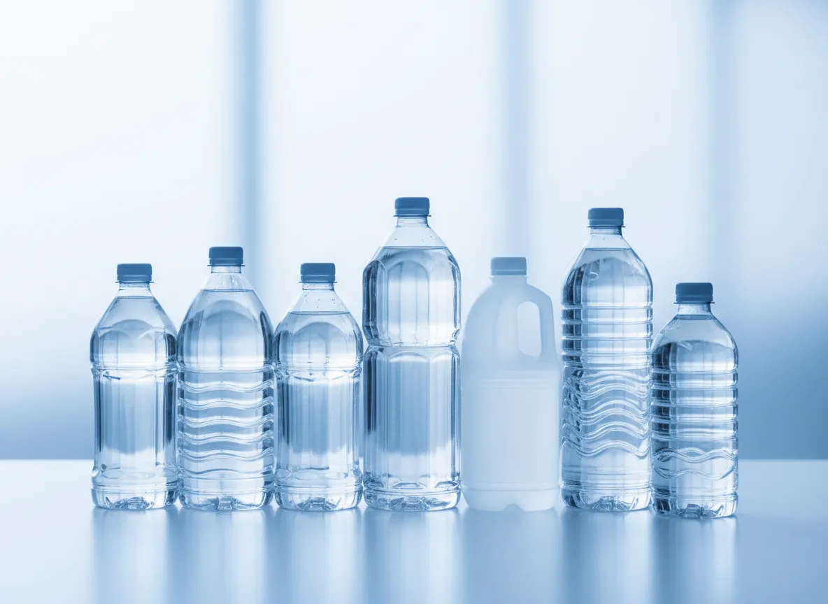 Envases medianos de agua purificada para negocios