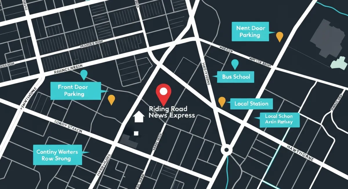 Map of Riding Road News Express location in Hawthorne