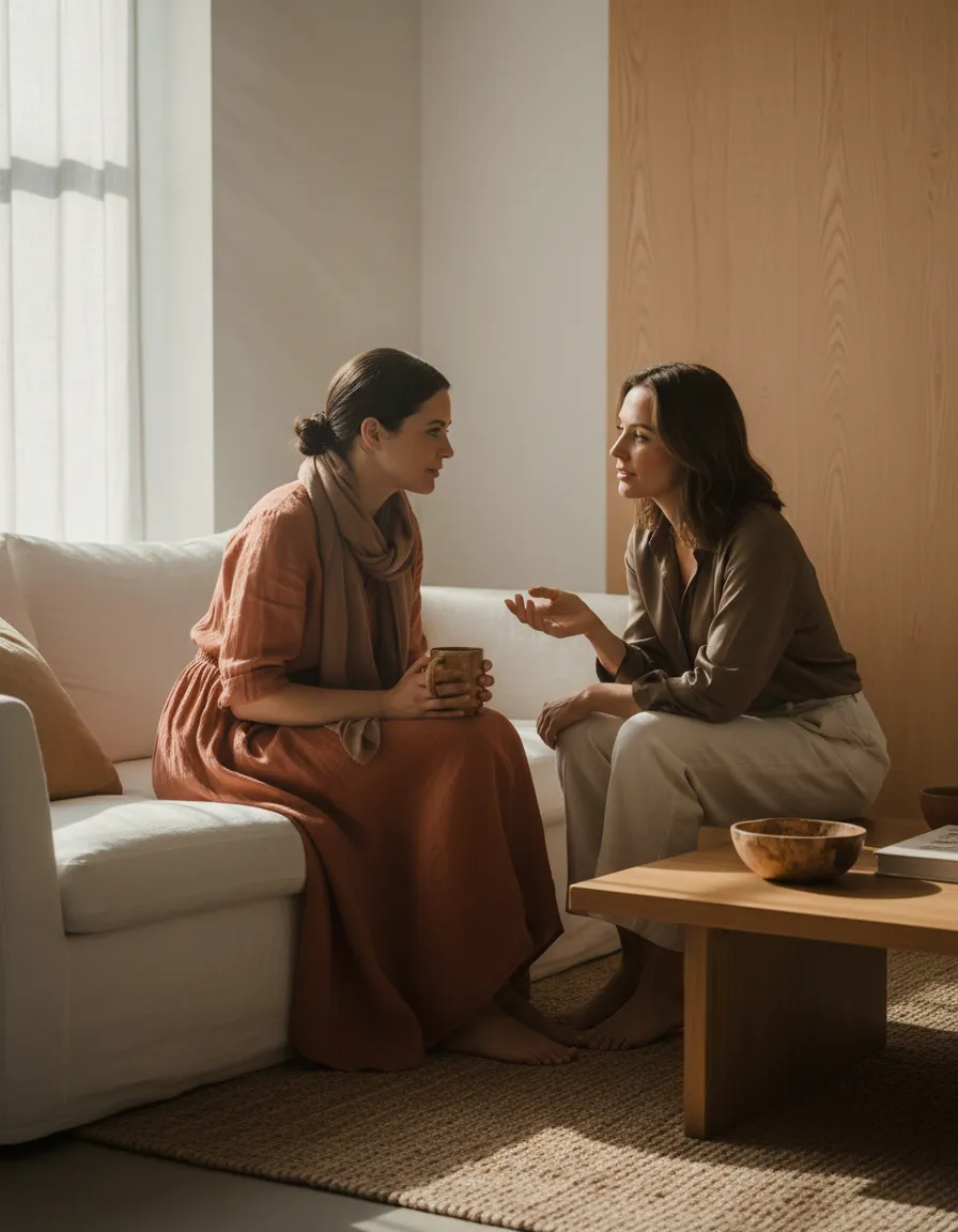 Women connecting and sharing insights