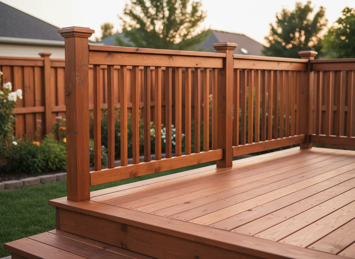Deck and fence staining project completed by Parent Painting