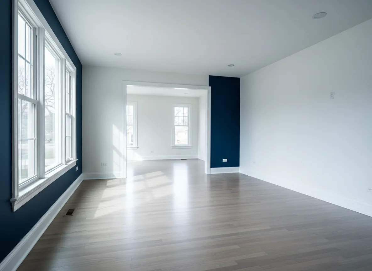 Freshly painted living room interior by Parent Painting