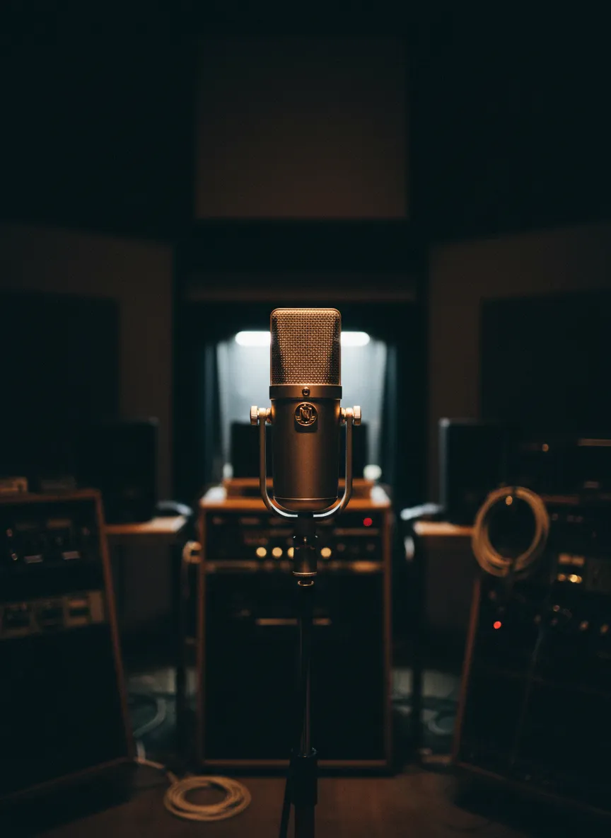 Moody studio music session