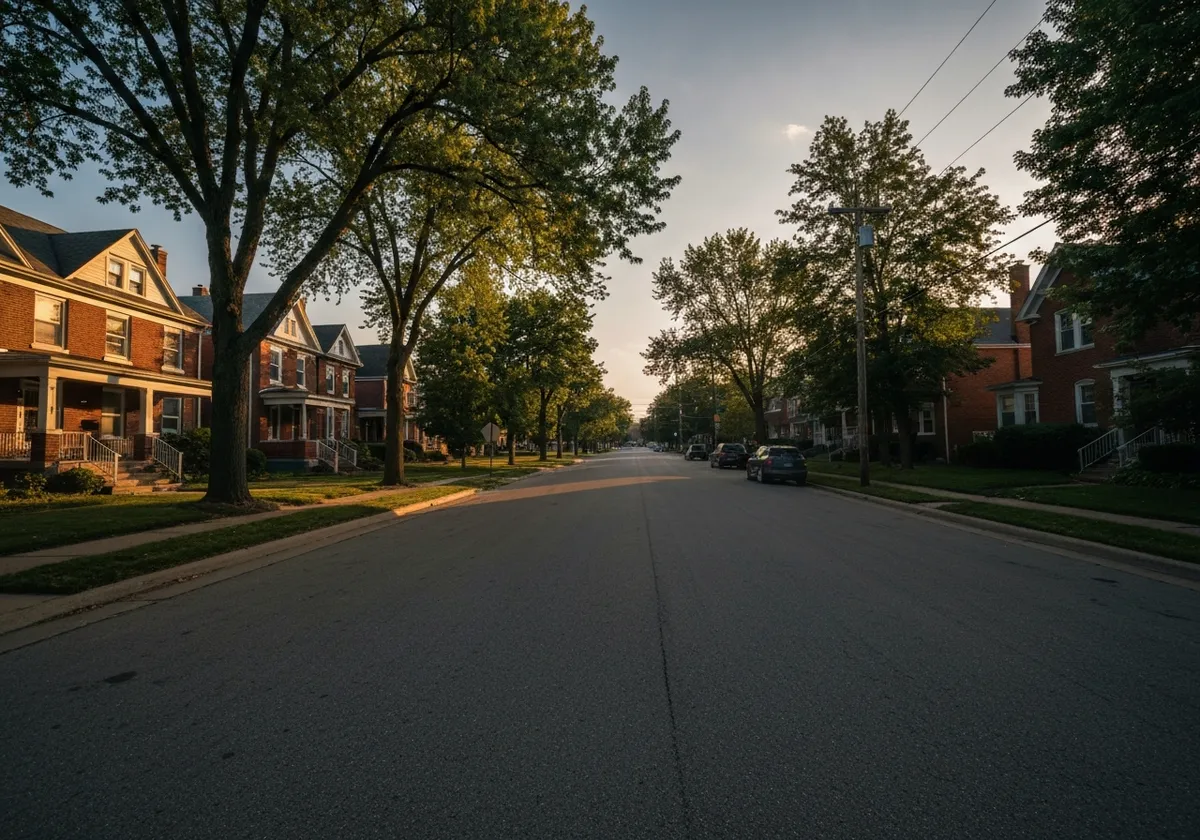 Neighborhood street in Metro East
