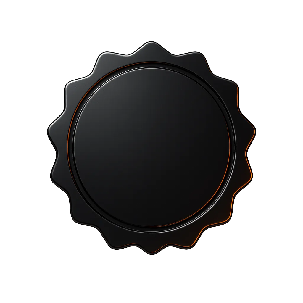 Premium 3D 90-Day Guarantee Seal glowing in orange